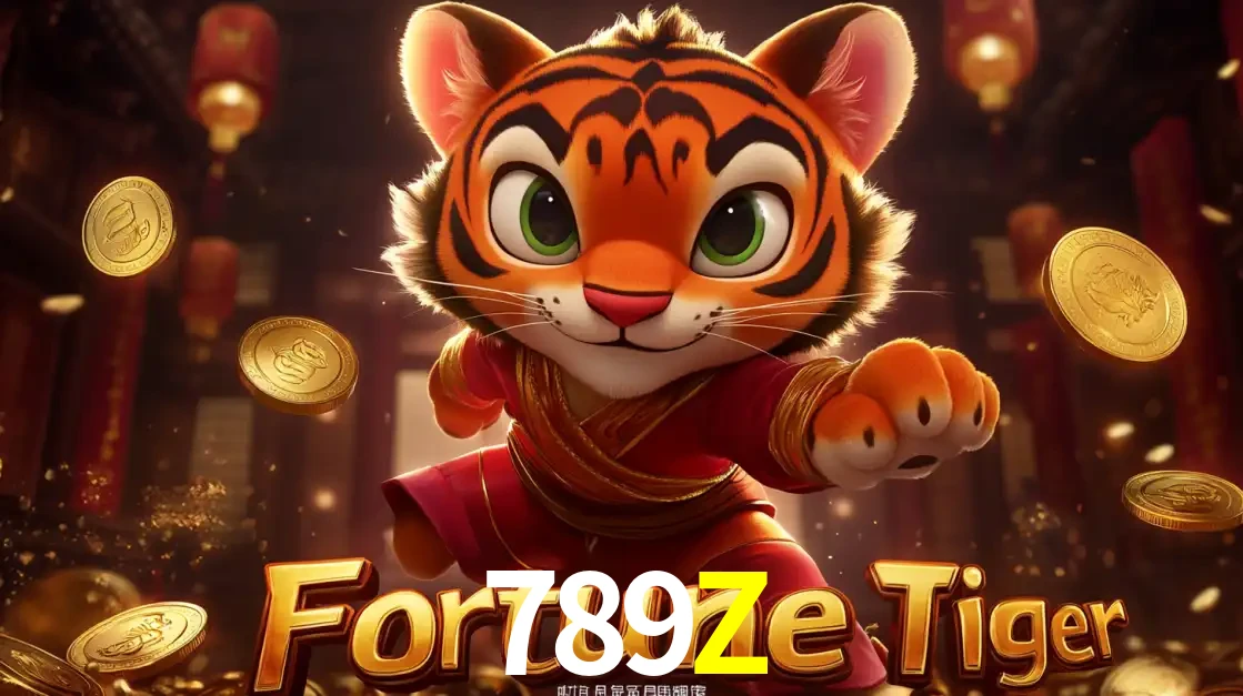 O carismático mascote do jogo de slot Fortune Tiger, um tigre fofo em pose de artes marciais, pronto para trazer sorte e multiplicadores de ganhos no cassino online 789Z.